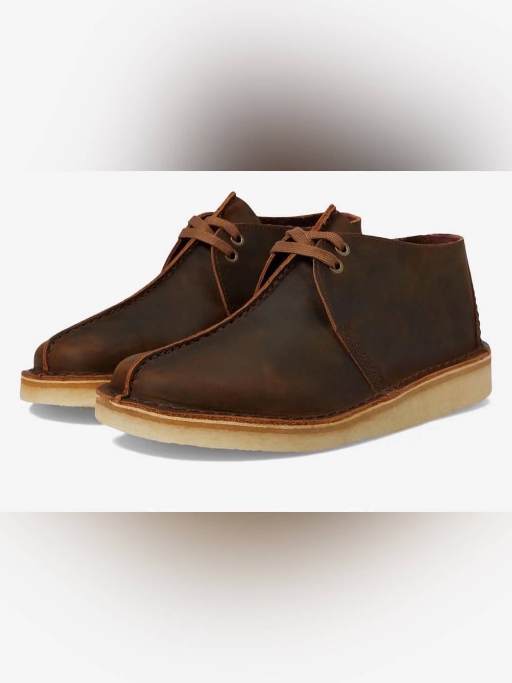 Clarks Dark Brown Leather Chukka Boots with Crepe Sole